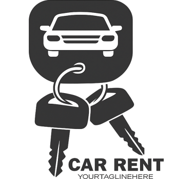 Customisable sticker car rental logo - TenStickers