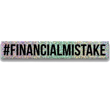 Car sticker glittering financial blunder - TenStickers