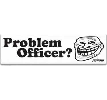 Car sticker problem officer? - TenStickers
