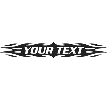 Truck decal custom text with flames - TenStickers