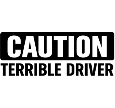 Car sticker honest warning label - TenStickers