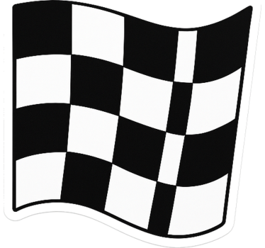 Car sticker racing start flag - TenStickers