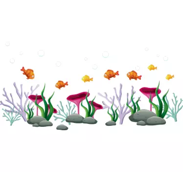 Coral reef fish wall decal - TenStickers