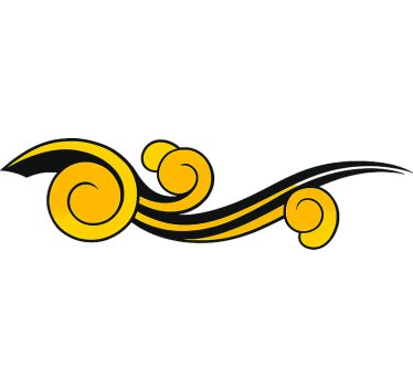 Car sticker stylized rolling wave design - TenStickers