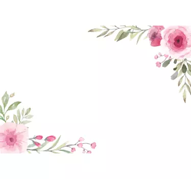 Pastel flowers mirror sticker - TenStickers