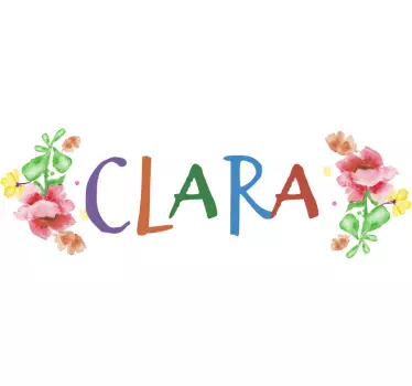 Flowers name Bike Decal - TenStickers