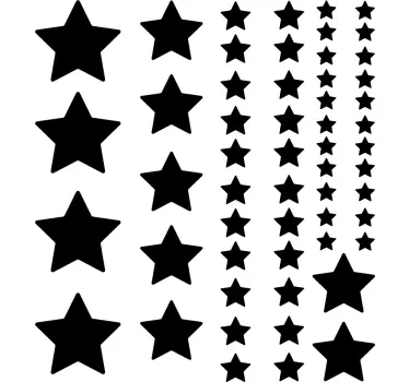 Pack of 55 stars space geometric wall sticker - TenStickers