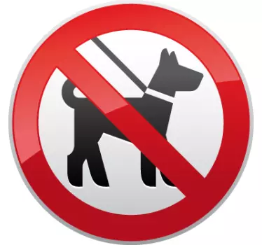 Dogs Forbidden Sign Sticker - TenStickers