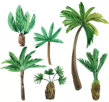Palm styles tree wall decal - TenStickers