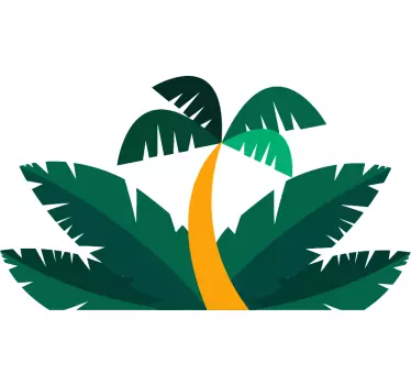 Palm leaves tree wall decal - TenStickers