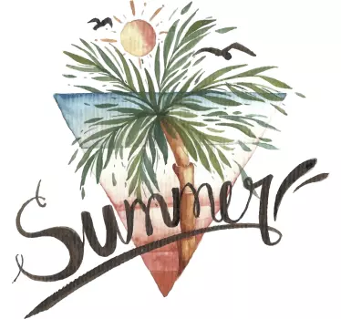 Summer palm trees tree wall decal - TenStickers