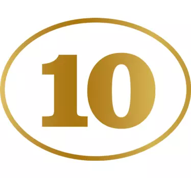 Golden personalized number motorbike sticker - TenStickers