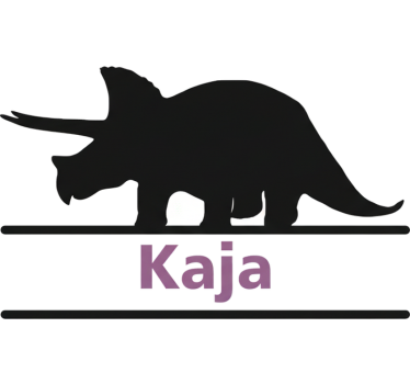 Triceratops illustration wall sticker - TenStickers