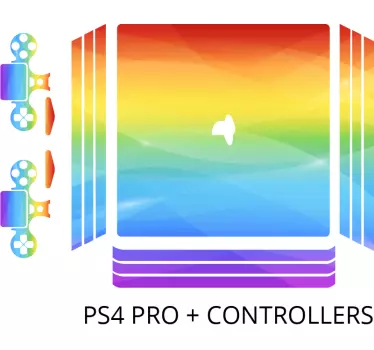 Colorful rainbow colors prints ps4 skin - TenStickers