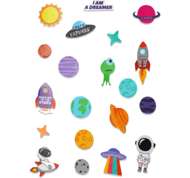 Bike sticker outer space explorer design - TenStickers