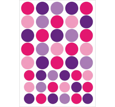 Bike sticker purple and pink dots - TenStickers