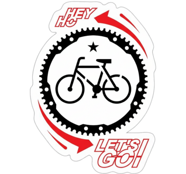 Bike sticker let's go pattern decal - TenStickers