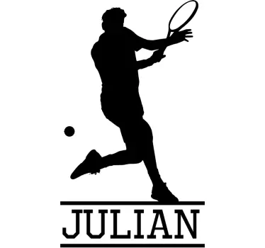 Tennis player silhouette wall decal - TenStickers