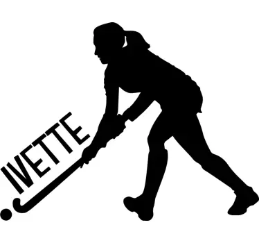 Hockey player wall decal - TenStickers