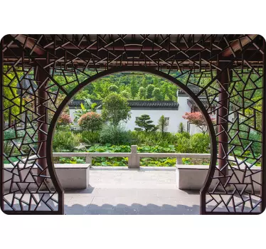 Garden Door Wall Mural Sticker - TenStickers