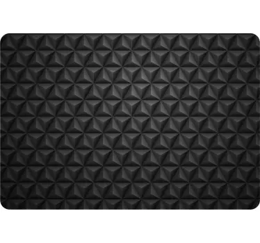 3D black triangles pattern laptop sticker - TenStickers