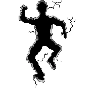 3D Man Hole Home Wall Sticker - TenStickers