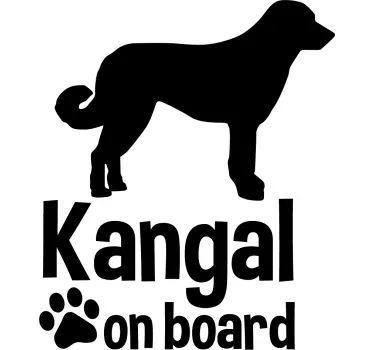 Kangal on board animal wall sticker - TenStickers