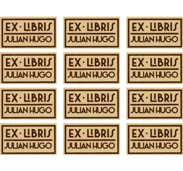 Quote sticker ex libris julian hugo - TenStickers