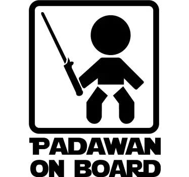 Padawan baby on board sticker for boys - TenStickers