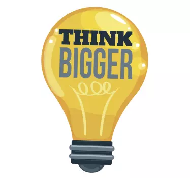 THINK BIGGER quote sticker - TenStickers