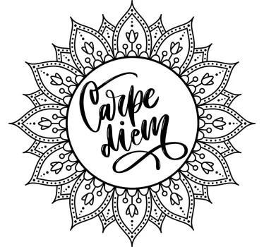 Carpe Diem Inspirational Phrase quote sticker - TenStickers