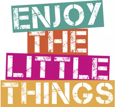 Savor the small moments quote sticker - TenStickers