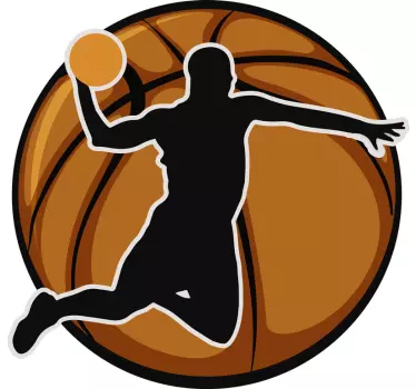 Dynamic Slam Dunk basketball sticker - TenStickers