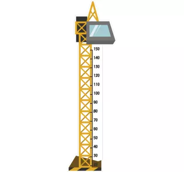 Height chart sticker crane height chart - TenStickers