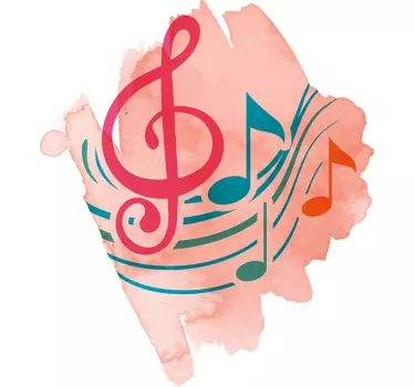 Musical Note Symphony music sticker - TenStickers