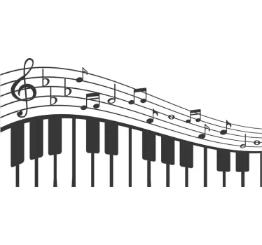 Musical Notes Design music sticker - TenStickers