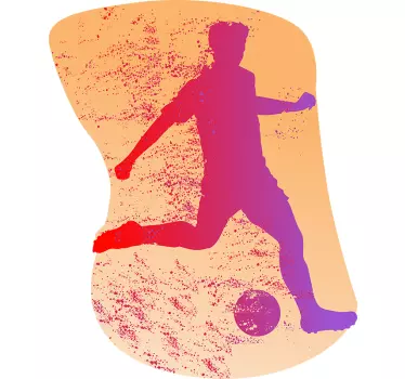Dynamic Kick Silhouette football sticker - TenStickers