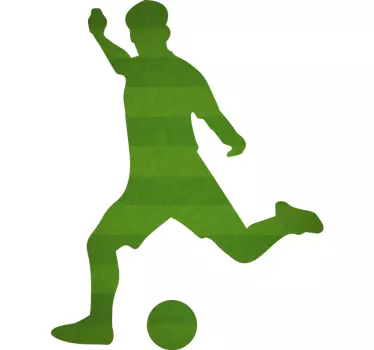 Football sticker of football player silhouette - TenStickers