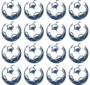 Playful Soccer Patterns football sticker - TenStickers