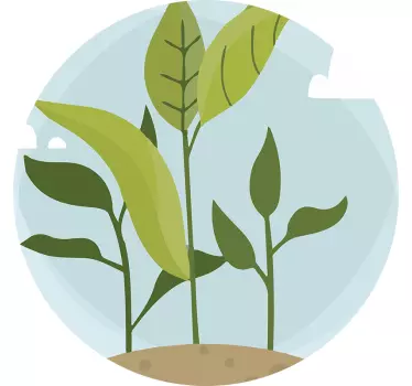 Stylized Greenery Display plant sticker - TenStickers