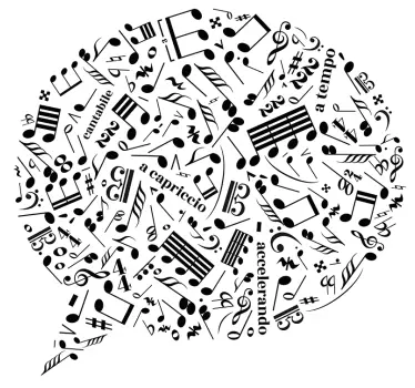 Musical Note Patterns music sticker - TenStickers