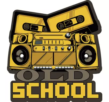 Retro Sound System music sticker - TenStickers