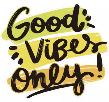 Only Positive Vibes quote sticker - TenStickers