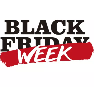 Black week  window sticker - TenStickers