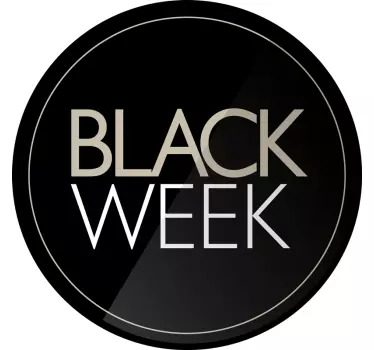 promotional black week window sticker - TenStickers