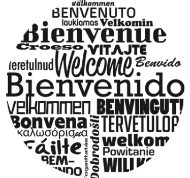 World Welcome Greetings Wall Sticker - TenStickers