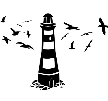 Lighthouse window sticker - TenStickers