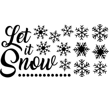 Let it snow window decal - TenStickers