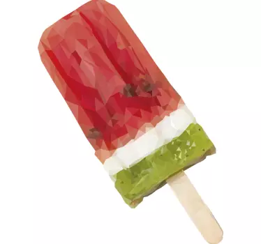 Ice cream three flavors food wall sticker - TenStickers