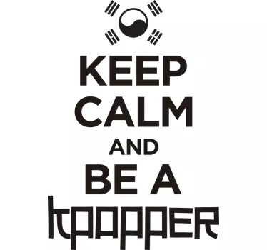 Keep calm and be a kpopper music wall sticker - TenStickers